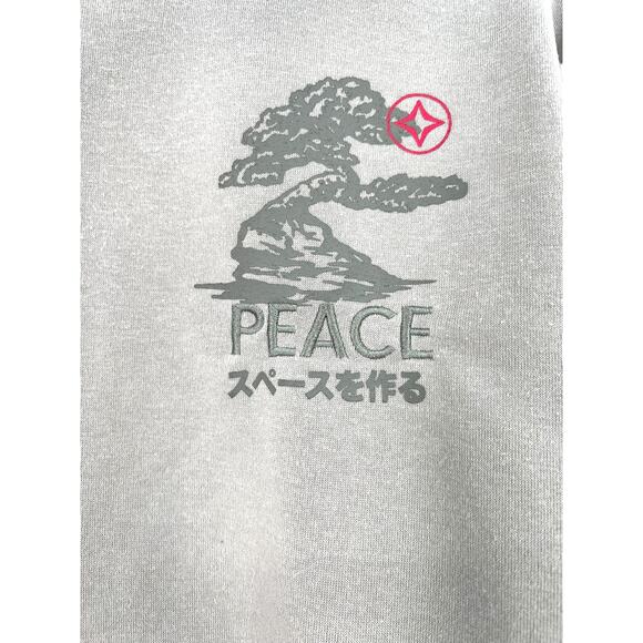 brooklyn cloth mfg co M Pullover crew neck sweatshirt Peace Nature Japanese Men - Picture 4 of 6